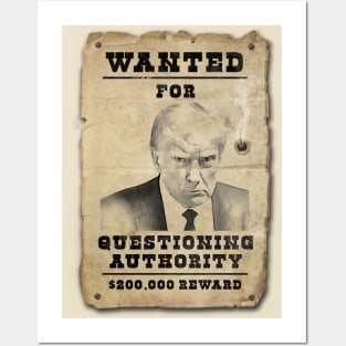 Donald Trump Mugshot Wanted Poster Posters and Art